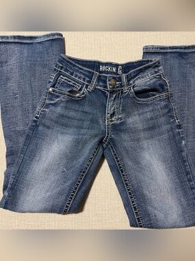 Rockin' C Kids Blue Denim Jeans - Classic Faded Wash